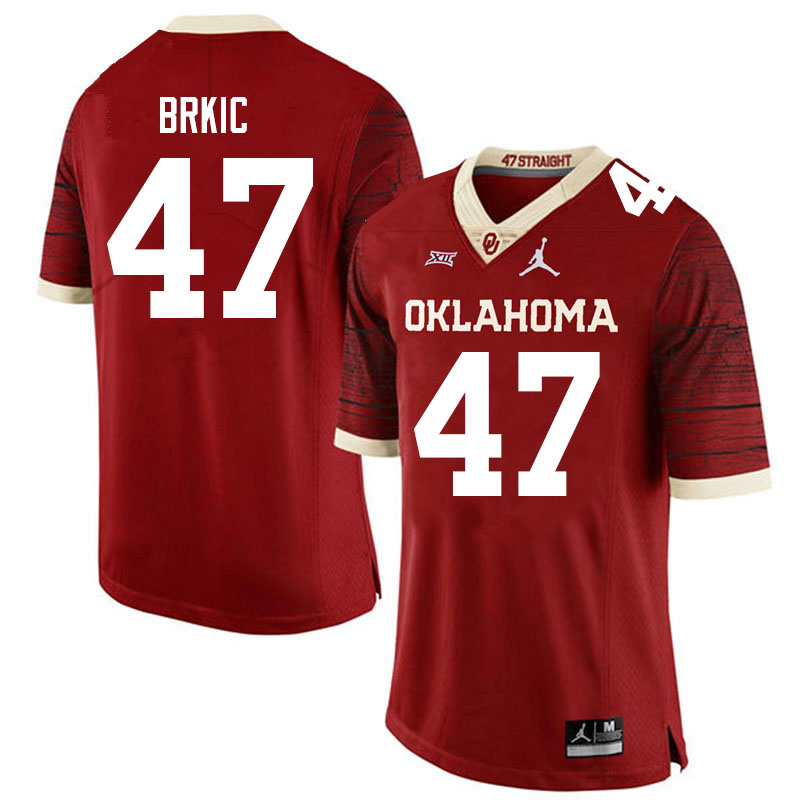 Men #47 Gabe Brkic Oklahoma Sooners Jordan Brand Limited College Football Jerseys Sale-Crimson - Click Image to Close